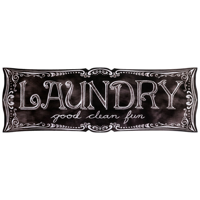 Laundry Chalkboard - Viðarskilti
